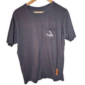 Patagonia Spear Fishing Graphic Pocket T-shirt Organic Cotton Gray Men’s Small
